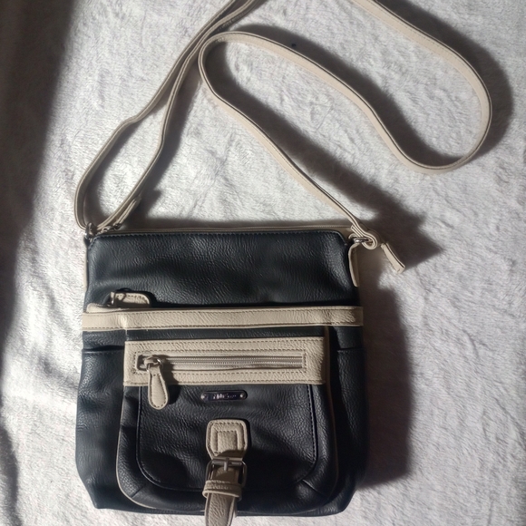Multisac Handbags - MultiSac Black and Cream Crossbody Bag